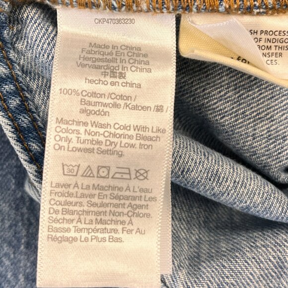 Madewell Overalls Size L Oversized Carpenter Wide Leg Blue Denim Cotton Utility - Picture 15 of 16